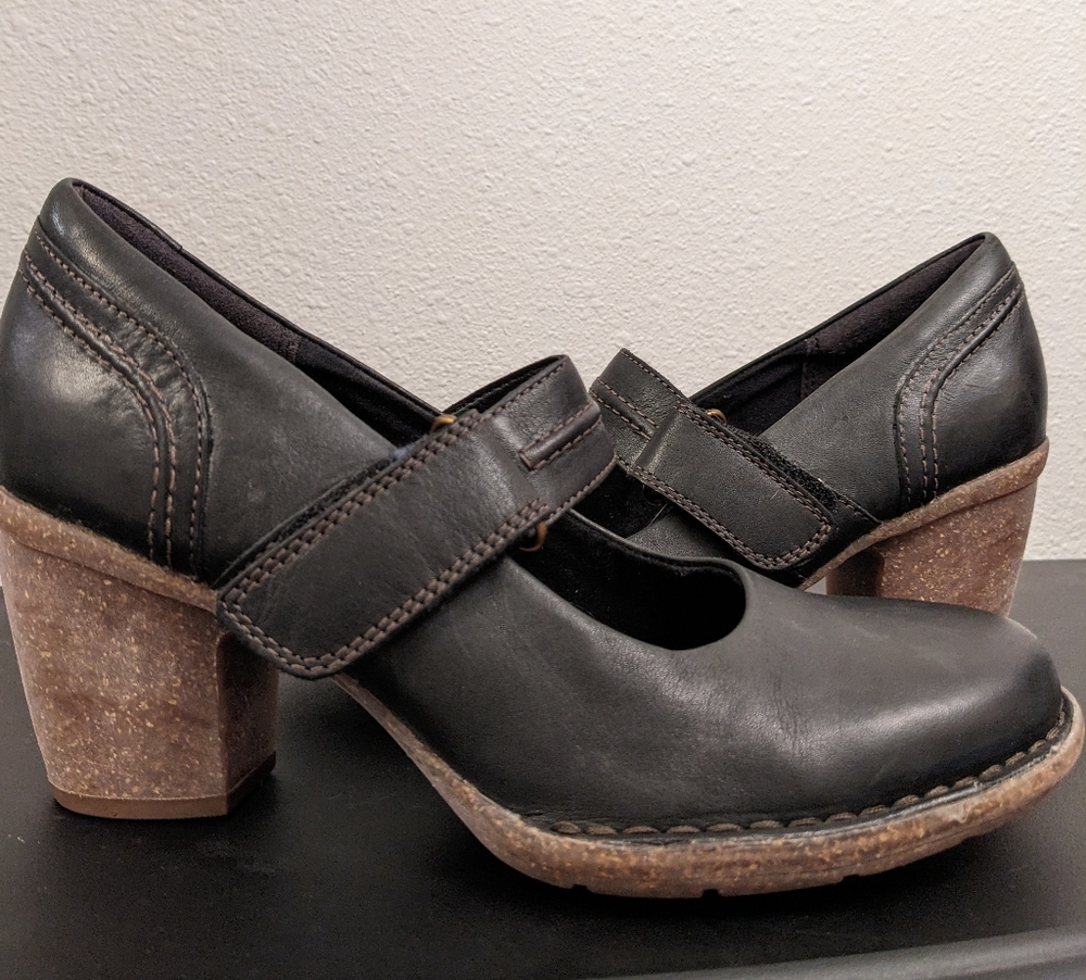 Clarks Carleto Prato Mary Jane sandal heels women's size 8